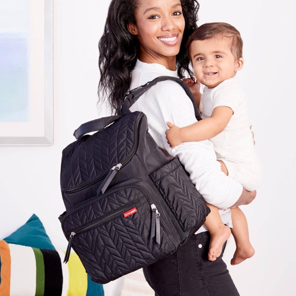 Black Skip hop diaper backpack- NWT